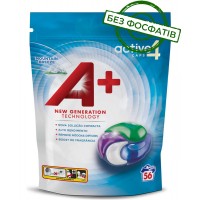 Капсулы для стирки А+ Mountain Breeze 4в1 для всех типов тканей, 56 шт